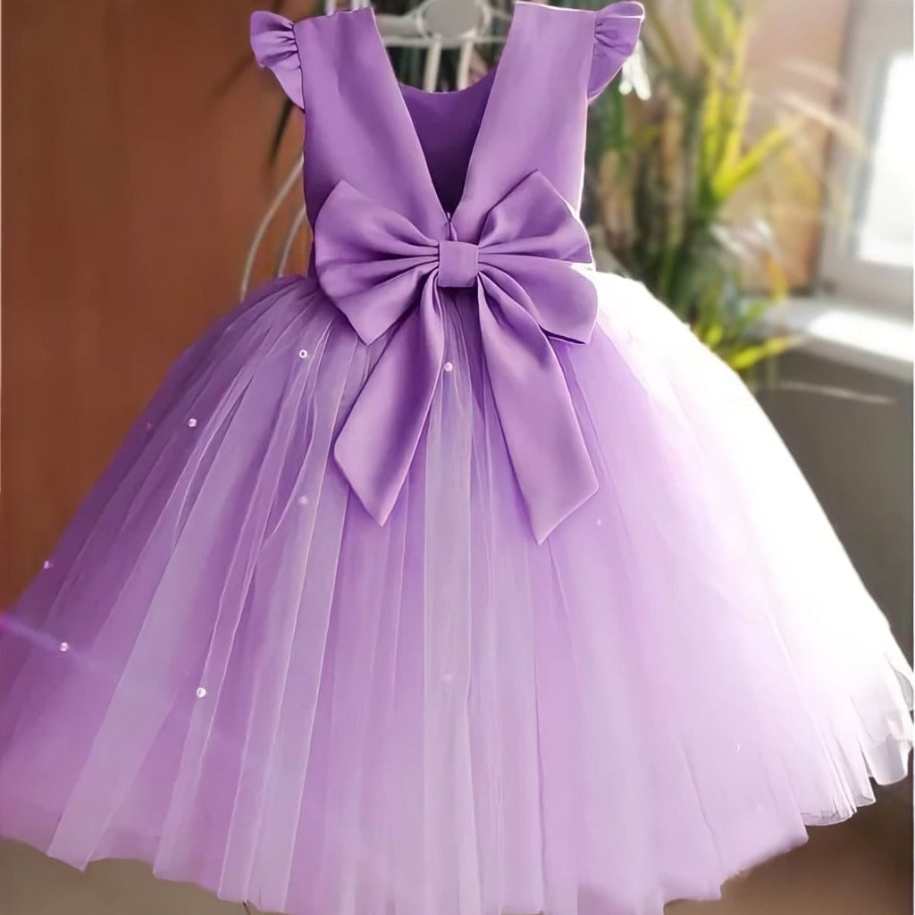 ONEAKIDS Baby & Toddler clothing 2T / PURPLE FLOWER GIRL Dress With a Fluttery Tulle Skirt