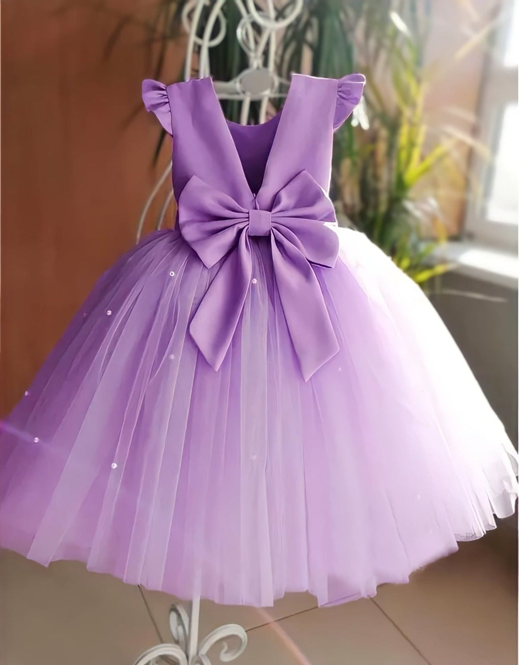 ONEAKIDS Baby & Toddler clothing 2T / PURPLE FLOWER GIRL Dress With a Fluttery Tulle Skirt