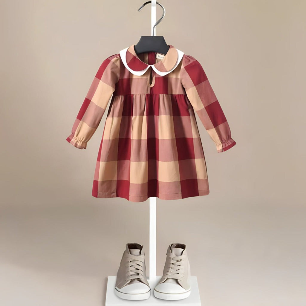ONEAKIDS Baby & Toddler clothing 2T / RED Vintage Oslo Plaid Girls' Dress