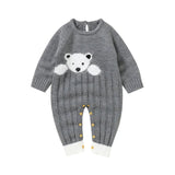 ONEAKIDS Baby & Toddler clothing 3-6M / GRAY Warm Teddy Bear Romper
