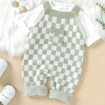 ONEAKIDS Baby & Toddler clothing 3-6M / GREEN Frankie Check 1-Piece Overalls