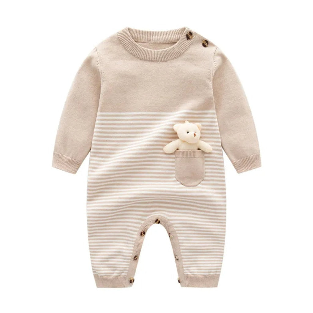 ONEAKIDS Baby & Toddler clothing 3-6M / WHITE Warm Teddy Bear Romper