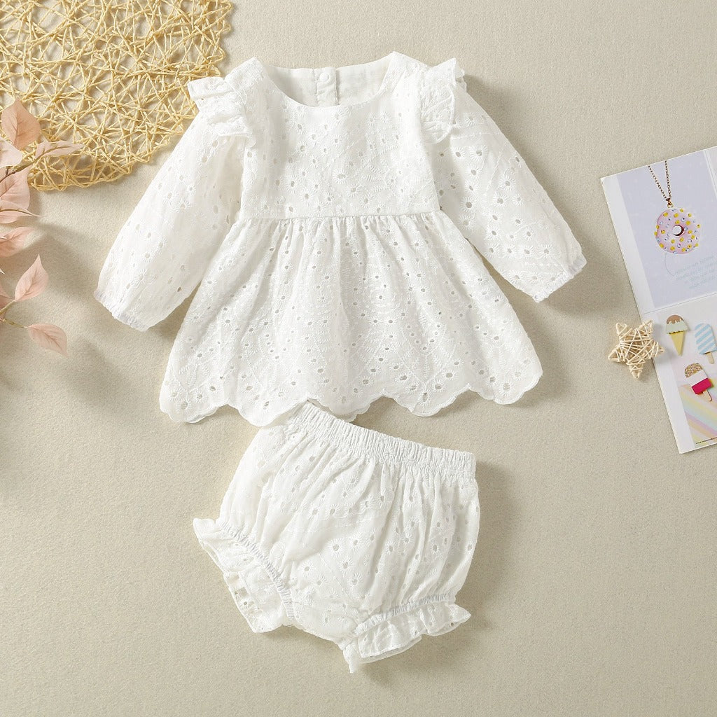 ONEAKIDS Baby & Toddler clothing 6-12M / WHITE Selena Soft Cotton Baby & Toddler 2-Piece Set