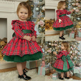 ONEAKIDS Baby & Toddler clothing 7 Christmas Girls' Red Tartan Festive Dress