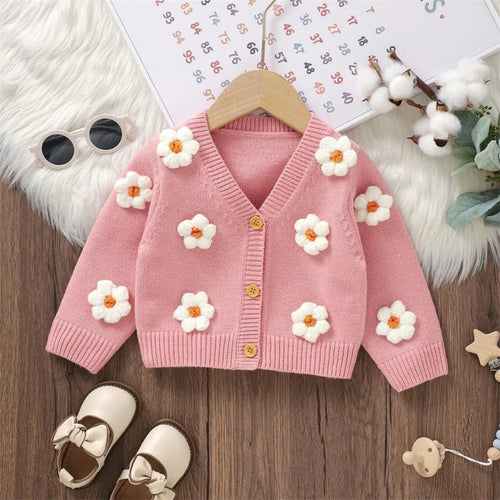 ONEAKIDS Baby & Toddler clothing Baby Girls’ Daisy Floral Cardigan