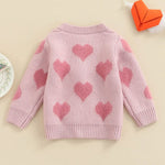ONEAKIDS Baby & Toddler clothing Baby Girls’ Pink Heart Knit Cardigan