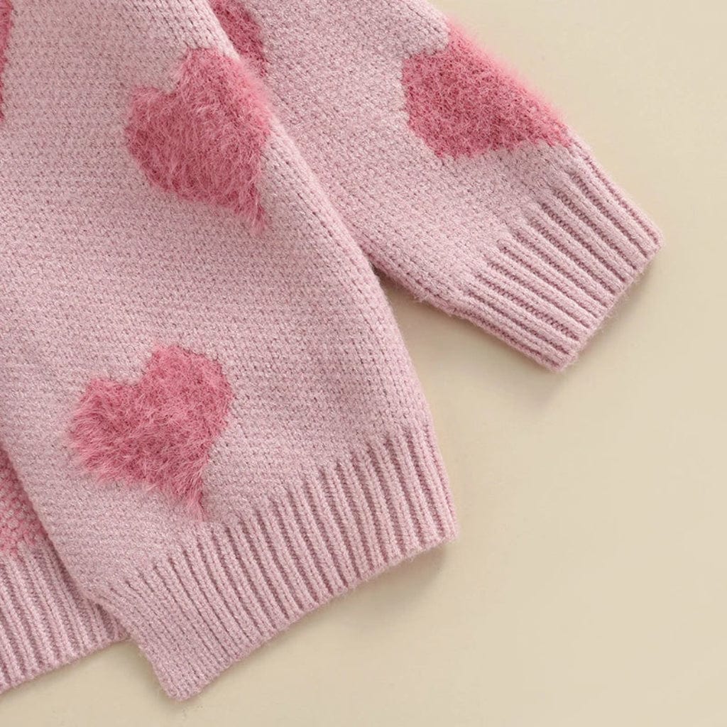 ONEAKIDS Baby & Toddler clothing Baby Girls’ Pink Heart Knit Cardigan