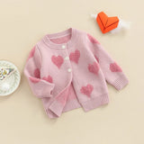 ONEAKIDS Baby & Toddler clothing Baby Girls’ Pink Heart Knit Cardigan