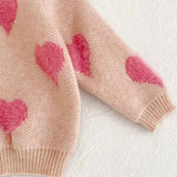 ONEAKIDS Baby & Toddler clothing Baby Girls’ Pink Heart Knit Cardigan