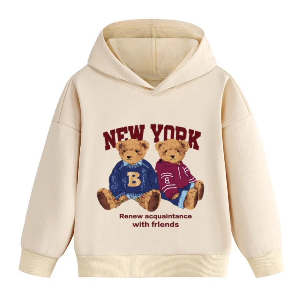 ONEAKIDS Baby & Toddler clothing BEIGE / 2T Boys' Hooded Bear Sweatshirt