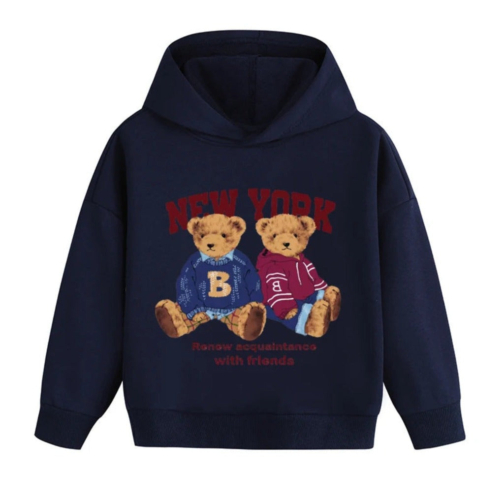 ONEAKIDS Baby & Toddler clothing BLUE / 2T Boys' Hooded Bear Sweatshirt