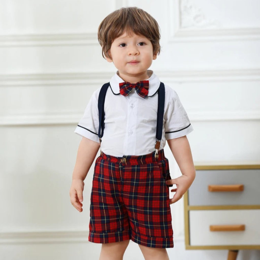 ONEAKIDS Baby & Toddler clothing Boys' Set with Suspenders and Bow Tie