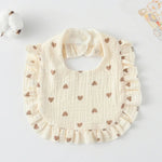ONEAKIDS Baby & Toddler clothing BROWN HEARTS Boho Muslin Bibs for Baby Girls