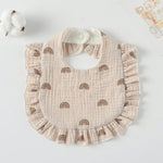 ONEAKIDS Baby & Toddler clothing BROWN RAINBOWS Boho Muslin Bibs for Baby Girls