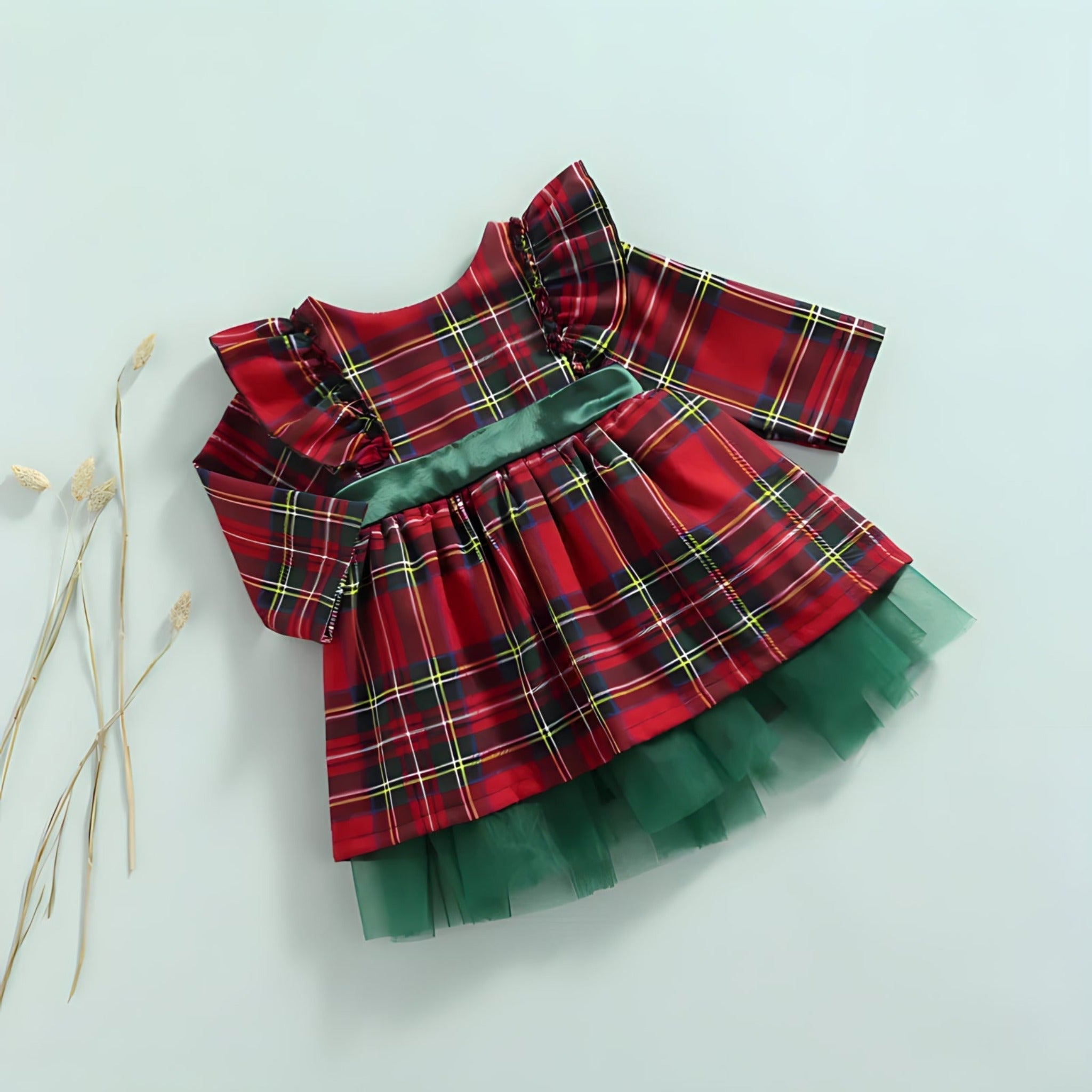 ONEAKIDS Baby & Toddler clothing Christmas Girls' Red Tartan Festive Dress