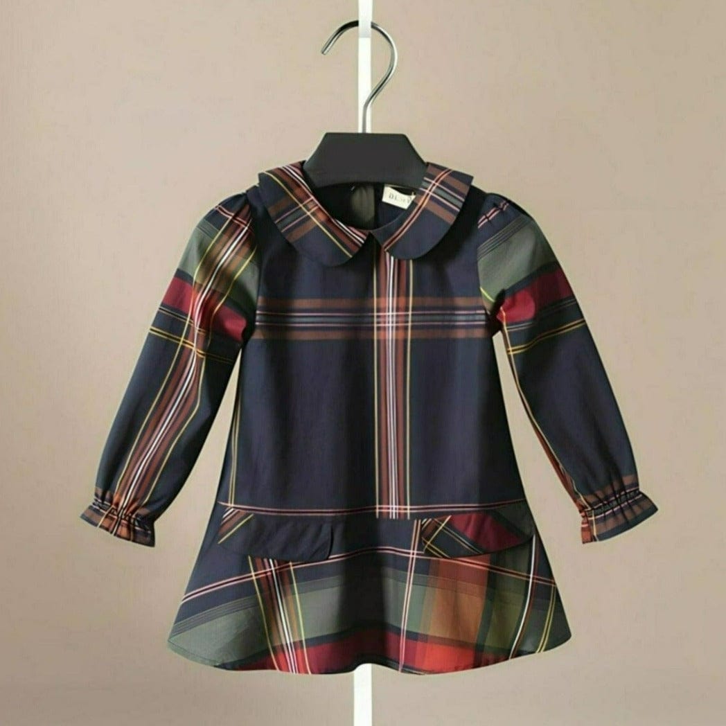ONEAKIDS Baby & Toddler clothing Classic Plaid Scottish Girls' Dress