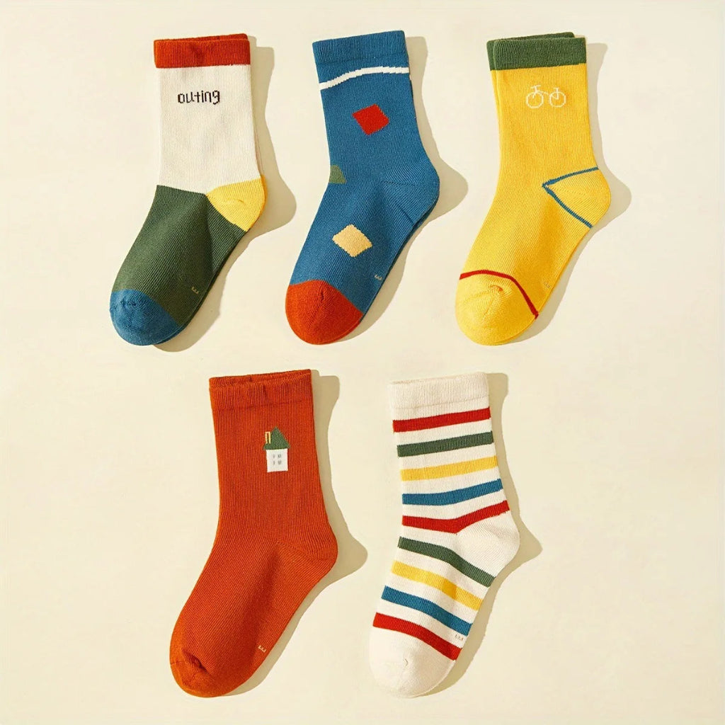 ONEAKIDS Baby & Toddler clothing Cozy Steps 5-Pack Kids Socks