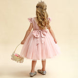 ONEAKIDS Baby & Toddler clothing FLOWER GIRL Dress With a Fluttery Tulle Skirt