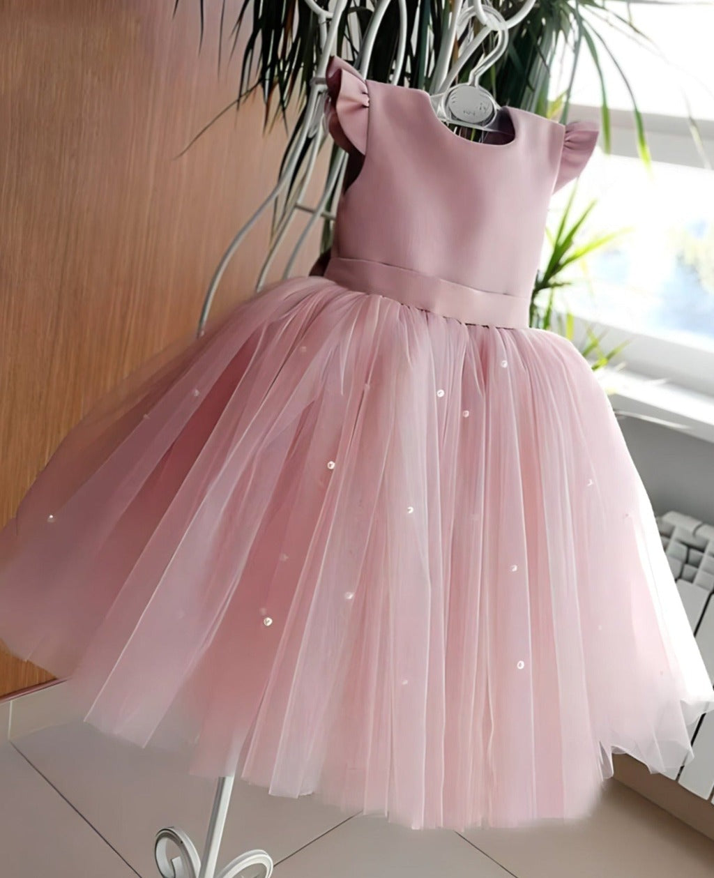 ONEAKIDS Baby & Toddler clothing FLOWER GIRL Dress With a Fluttery Tulle Skirt
