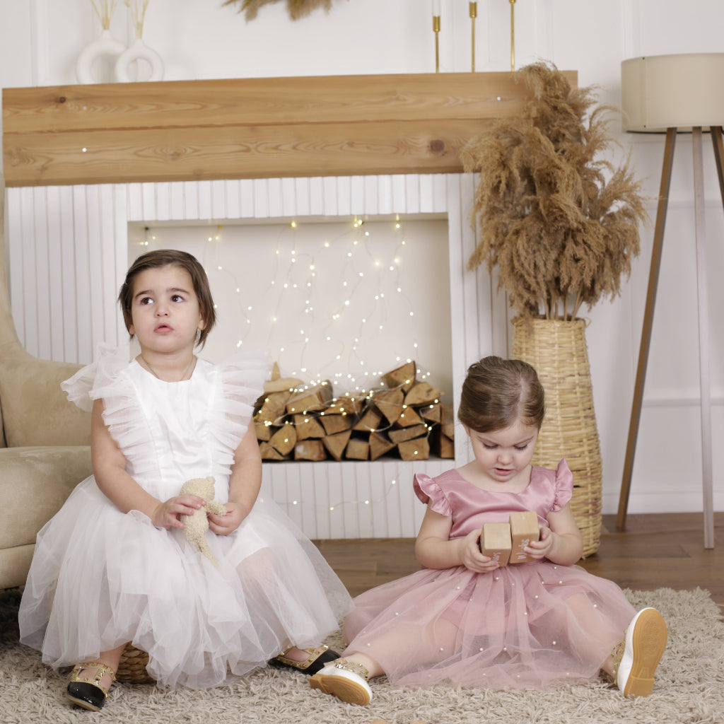 ONEAKIDS Baby & Toddler clothing FLOWER GIRL Dress With a Fluttery Tulle Skirt