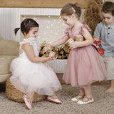ONEAKIDS Baby & Toddler clothing FLOWER GIRL Dress With a Fluttery Tulle Skirt