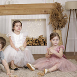 ONEAKIDS Baby & Toddler clothing FLOWER GIRL Dress With a Fluttery Tulle Skirt