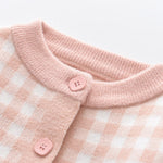 ONEAKIDS Baby & Toddler clothing Girls' Checkered Dress and Cardigan