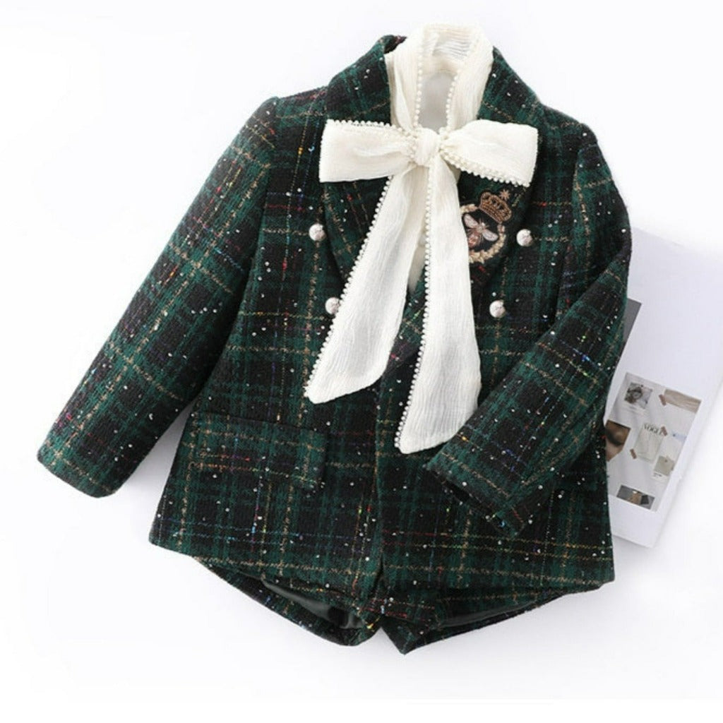 ONEAKIDS Baby & Toddler clothing Girls' Classic Jacket & Skort Set in Green