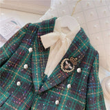 ONEAKIDS Baby & Toddler clothing Girls' Classic Jacket & Skort Set in Green