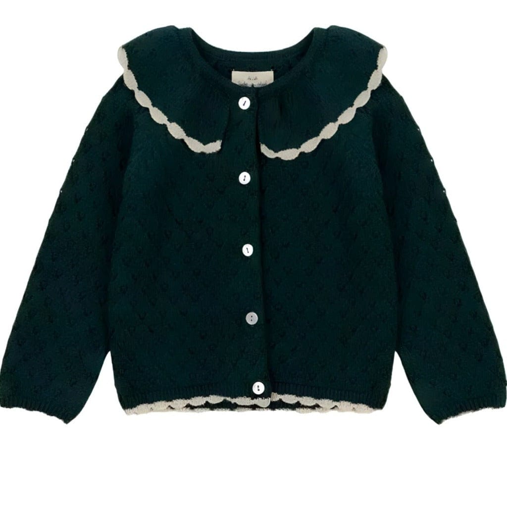 ONEAKIDS Baby & Toddler clothing GREEN / 3-6M Retro Girls' Knit Cotton Cardigan