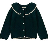 ONEAKIDS Baby & Toddler clothing GREEN / 3-6M Retro Girls' Knit Cotton Cardigan