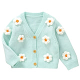 ONEAKIDS Baby & Toddler clothing GREEN / 6-12M Baby Girls’ Daisy Floral Cardigan