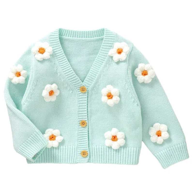 ONEAKIDS Baby & Toddler clothing GREEN / 6-12M Baby Girls’ Daisy Floral Cardigan