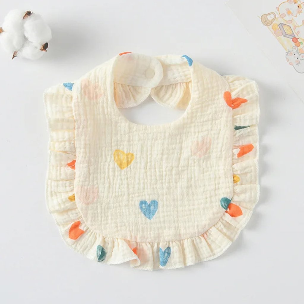 ONEAKIDS Baby & Toddler clothing HEARTS Boho Muslin Bibs for Baby Girls