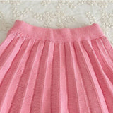 ONEAKIDS Baby & Toddler clothing Knit Cotton Girls' Cardigan & Skirt Set