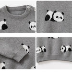 ONEAKIDS Baby & Toddler clothing Little Boys' Knit Cotton Panda Sweater / Pullover