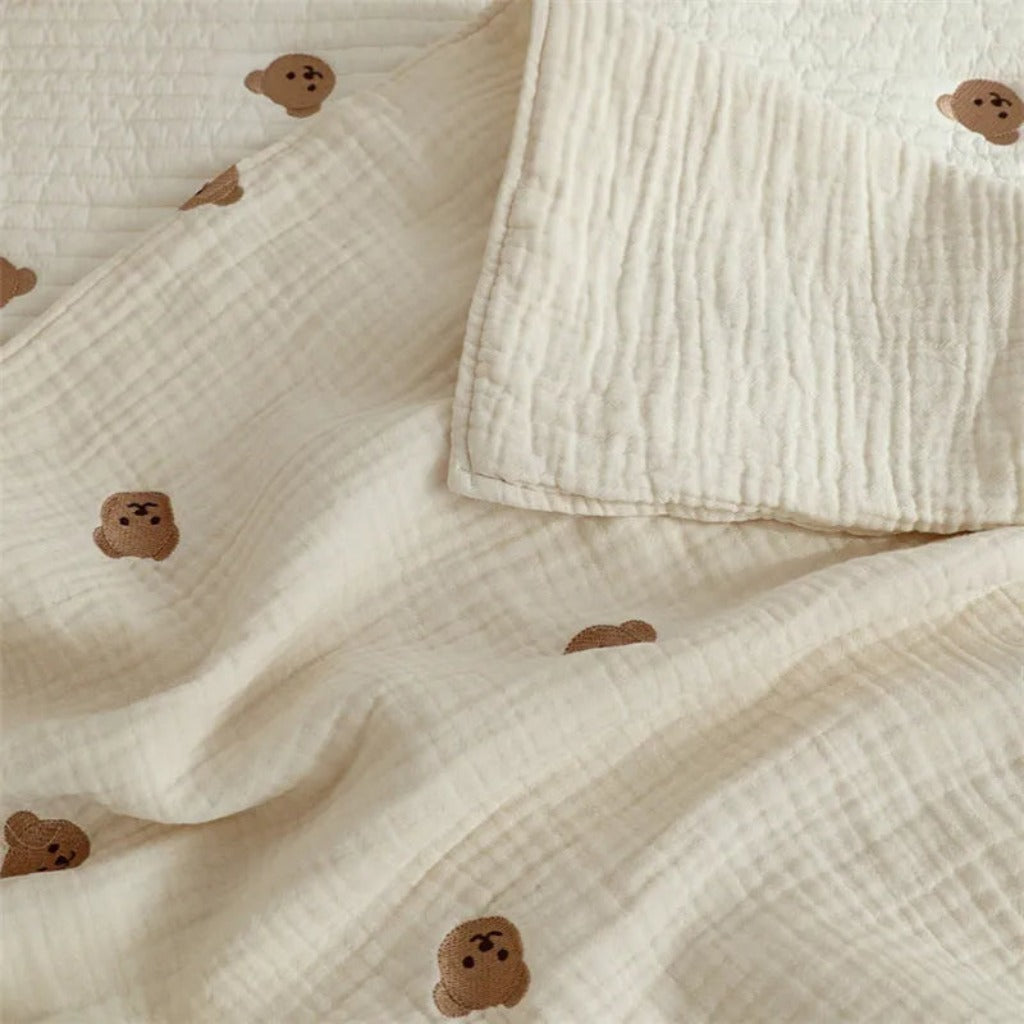 ONEAKIDS Baby & Toddler clothing Natural Soft Muslin Double Cotton Baby Blanket