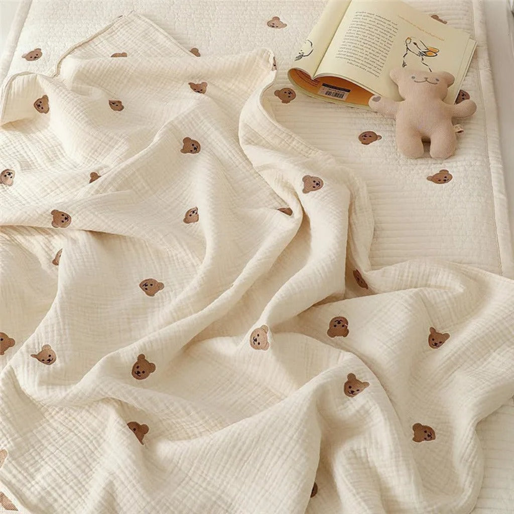 ONEAKIDS Baby & Toddler clothing Natural Soft Muslin Double Cotton Baby Blanket