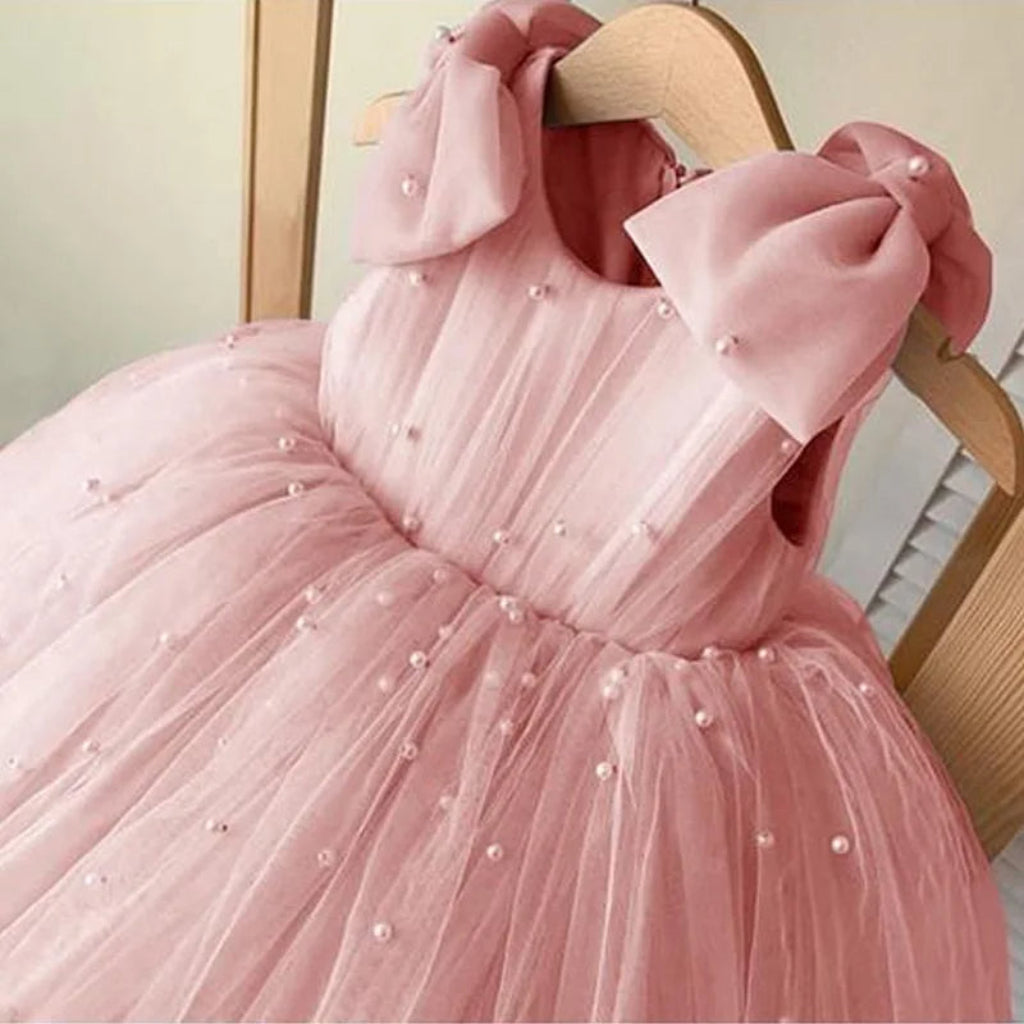 ONEAKIDS Baby & Toddler clothing PINK / 12-18M Montauk Flower Girl Dress with Pearls