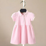 ONEAKIDS Baby & Toddler clothing PINK / 12-18M Organic Cotton Love Polo Dress