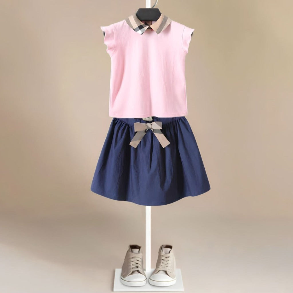 ONEAKIDS Baby & Toddler clothing PINK / 12-18M Organic Cotton Retro Skirt & Top Set