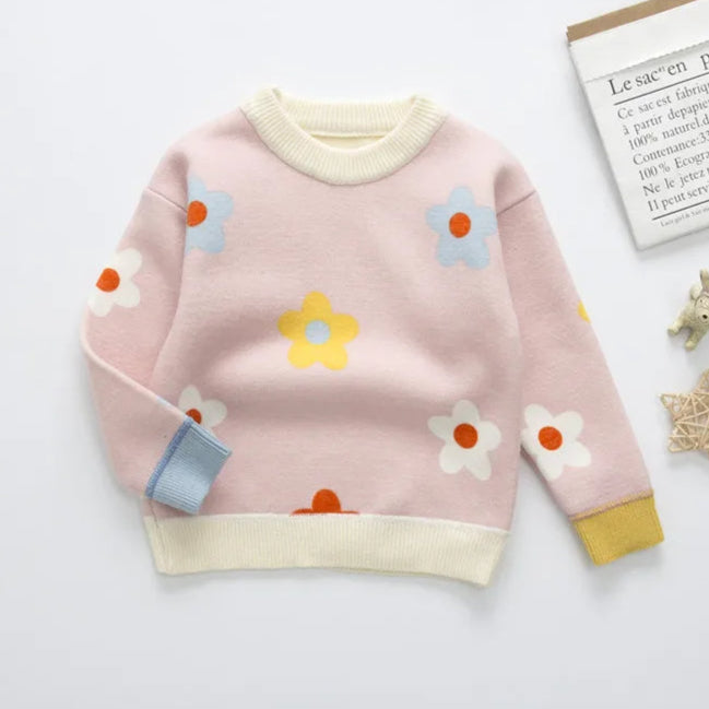 ONEAKIDS Baby & Toddler clothing PINK / 2T Fleur Girls' Sweater for Fall