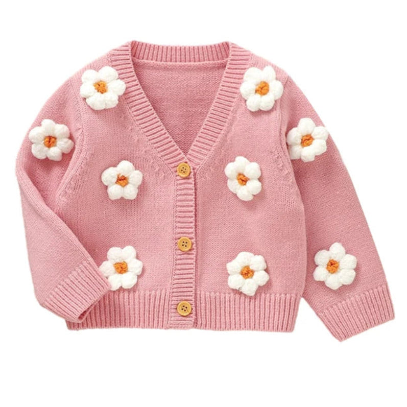 ONEAKIDS Baby & Toddler clothing PINK / 6-12M Baby Girls’ Daisy Floral Cardigan