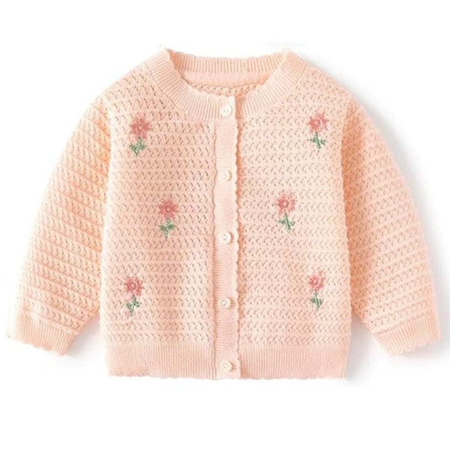 ONEAKIDS Baby & Toddler clothing PINK / 6-12M Flower Baby Girls' Cardigan