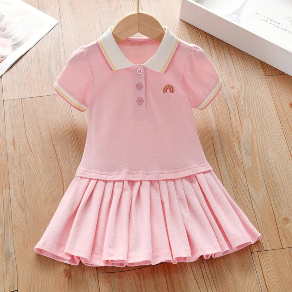 ONEAKIDS Baby & Toddler clothing Pink Maven Polo Dress