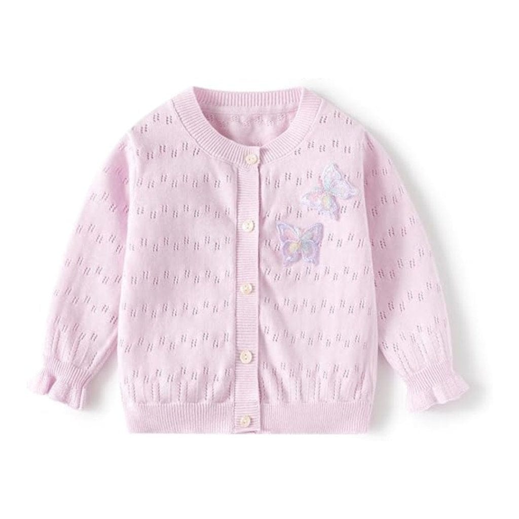 ONEAKIDS Baby & Toddler clothing PURPLE / 6-12M Butterfly Little Girls' Cardigan
