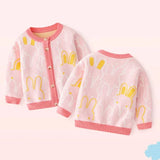 ONEAKIDS Baby & Toddler clothing Rabbit Girls Knit Cotton Cardigan