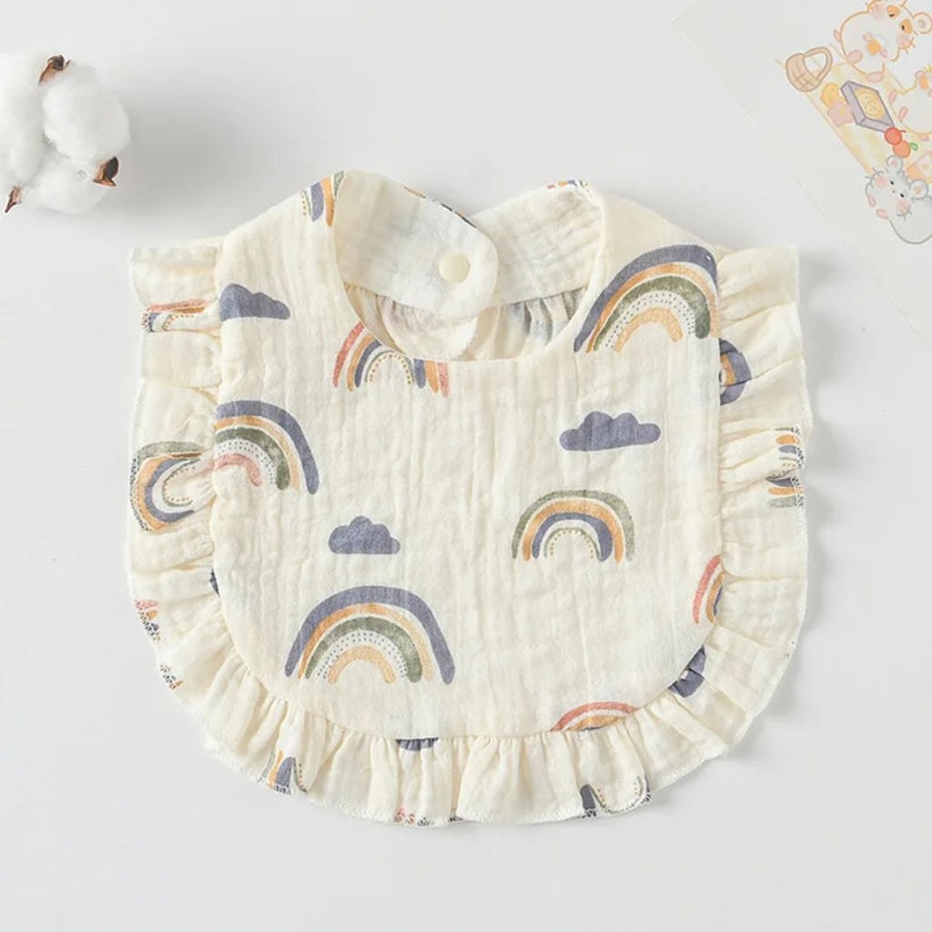 ONEAKIDS Baby & Toddler clothing RAINBOWS Boho Muslin Bibs for Baby Girls