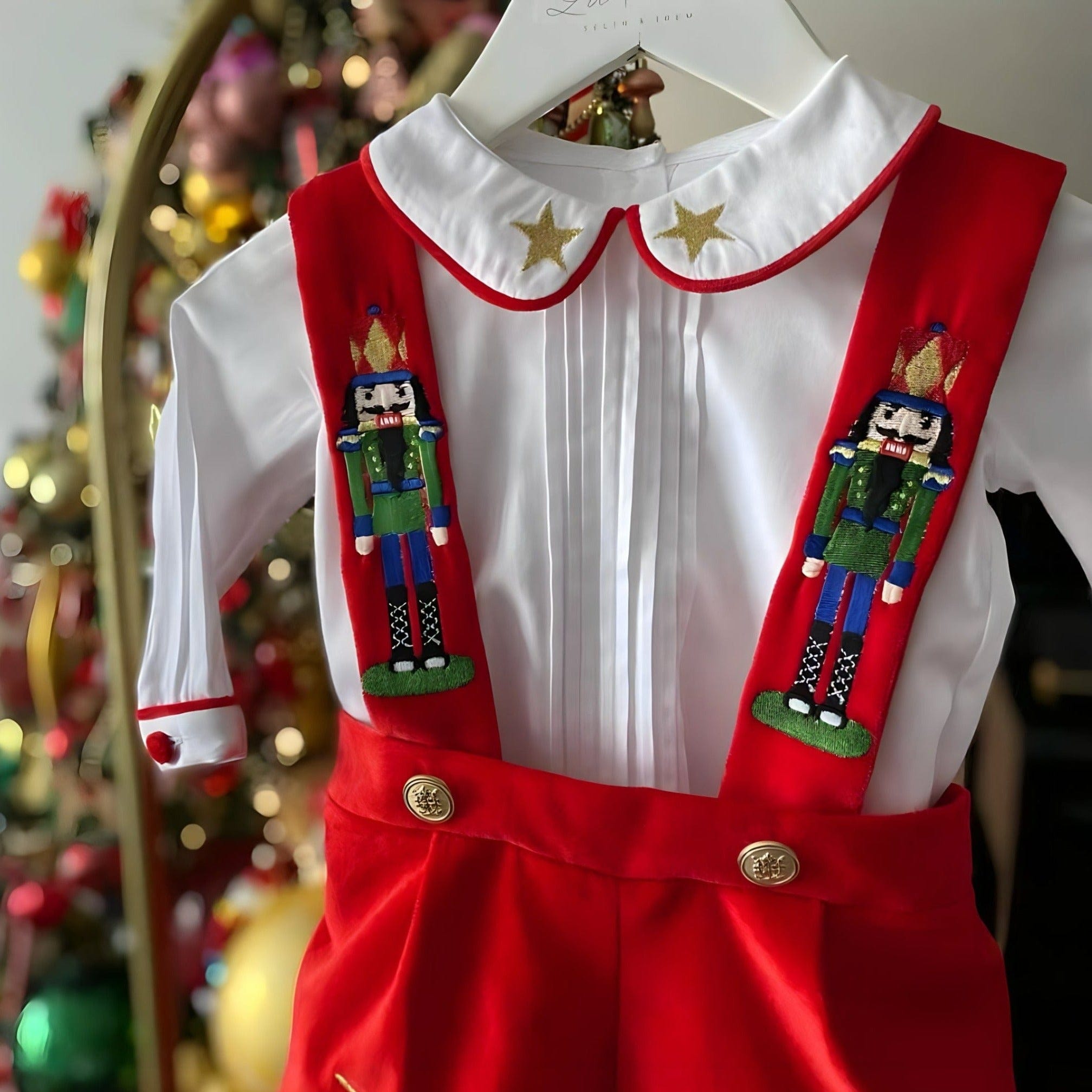 ONEAKIDS Baby & Toddler clothing RED / 0-6M Handmade Nutcracker Embroidery Set