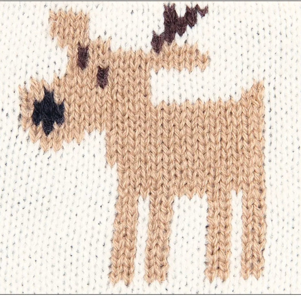 ONEAKIDS Baby & Toddler clothing Unisex Knitted Reindeer Winter Jumpsuit